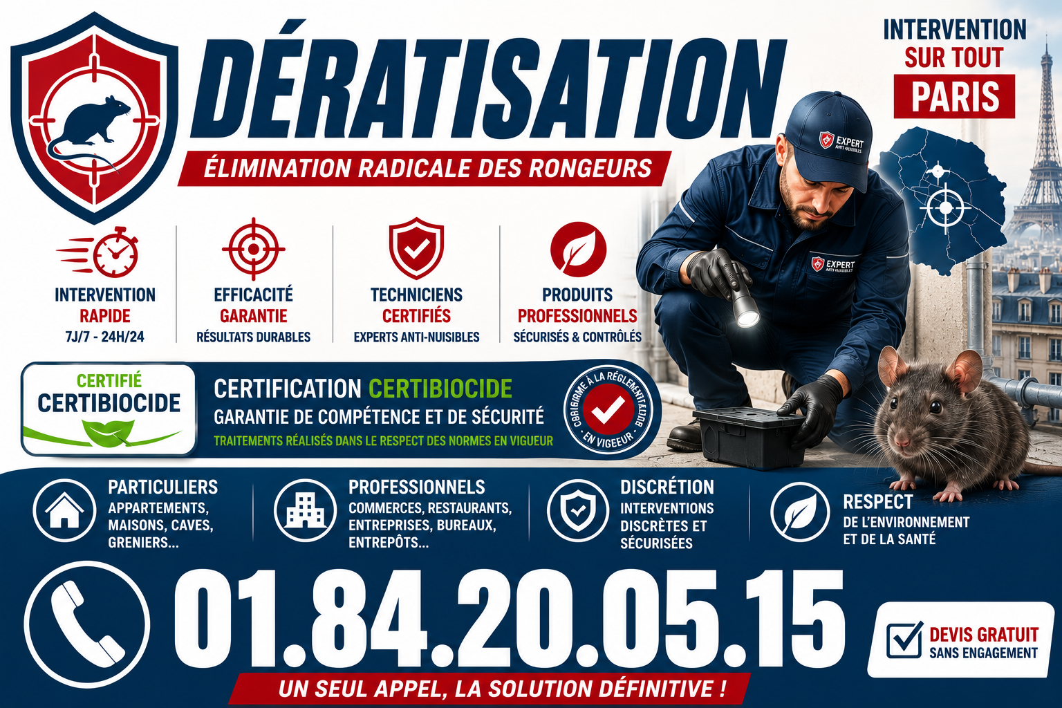 Deratisation Paris 13